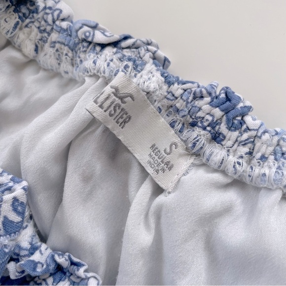 Hollister Women's White Blue Floral Tank Romper Summer Spring Size Small - Picture 5 of 8